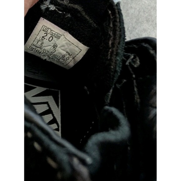 Vans Toddlers Sk8Hi Zip Shoes | 2c Black/White | Authentic New - 2 Toddler - Picture 2 of 14